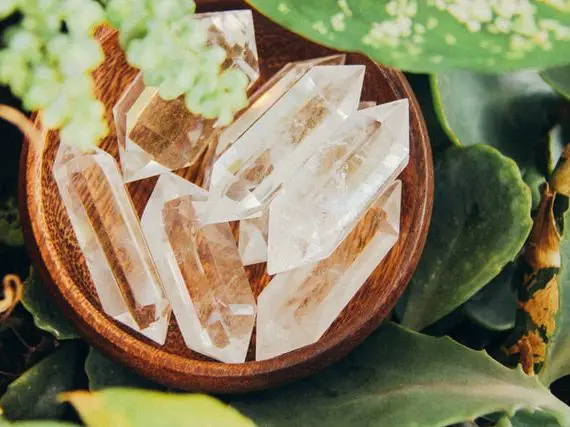 crystals in the garden